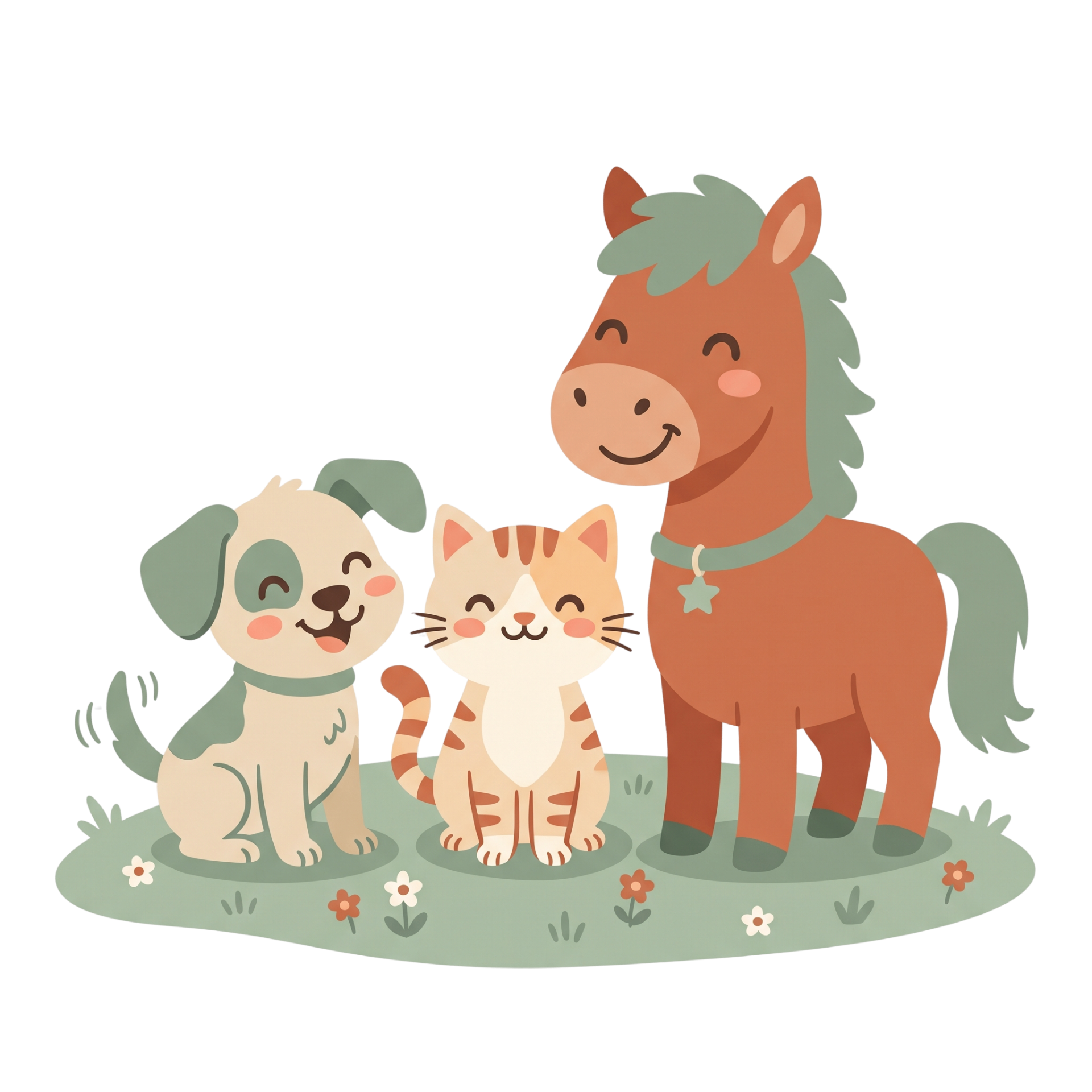 Cane, gatto e cavallo — mascotte EssentialTail